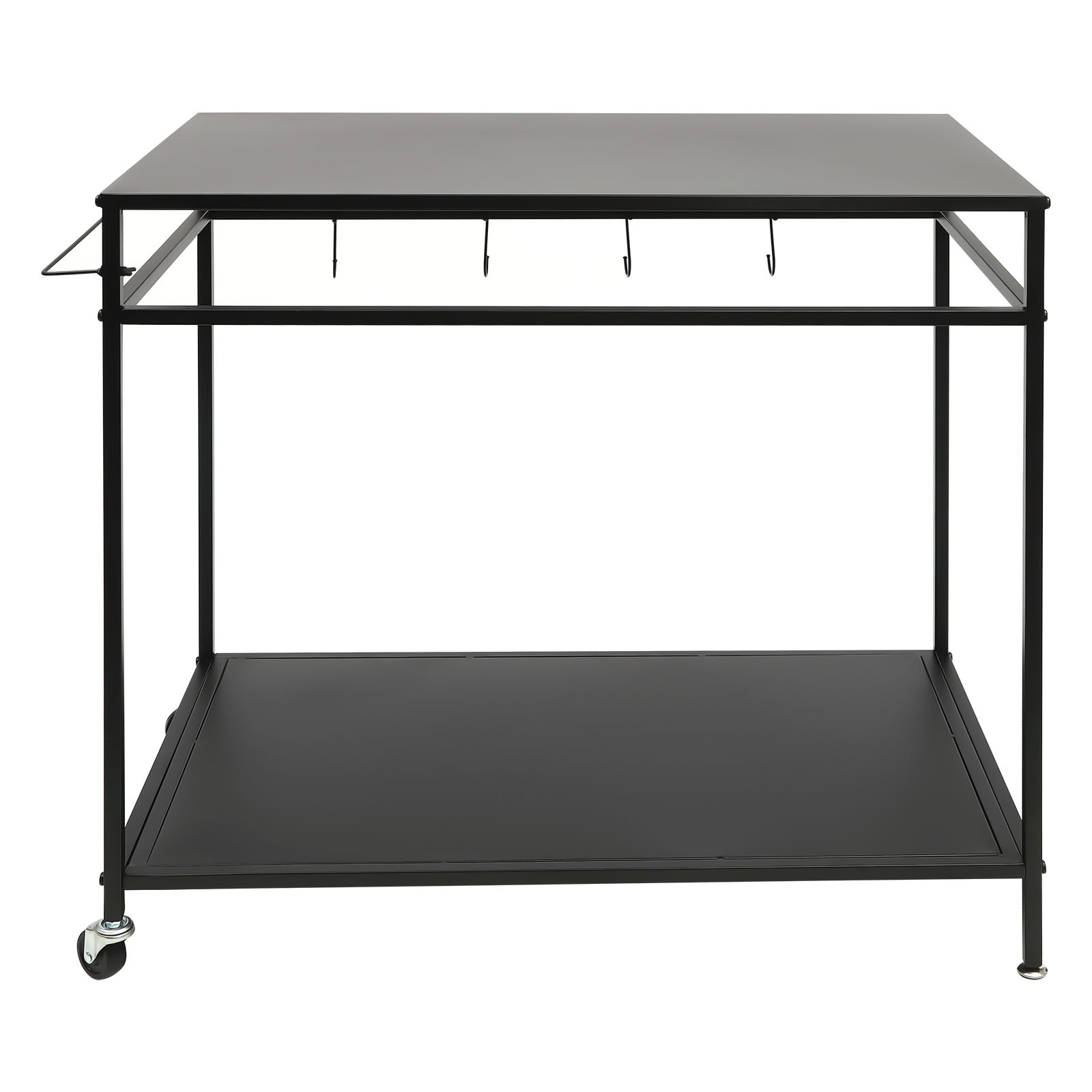 Desk Setup Shelves - Double-Shelf Movable Cooking Table Outdoor Dining