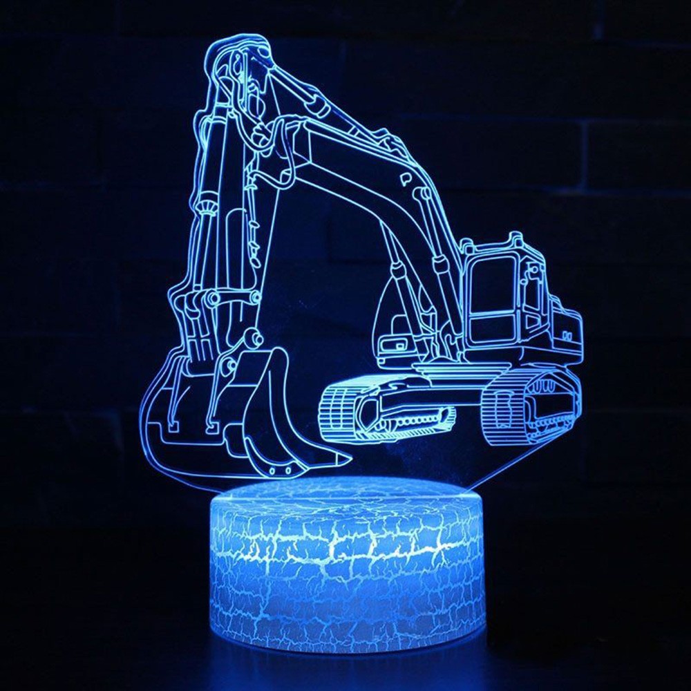 Desk Setup Game - Construction Theme Excavator Desk Setup Lighting