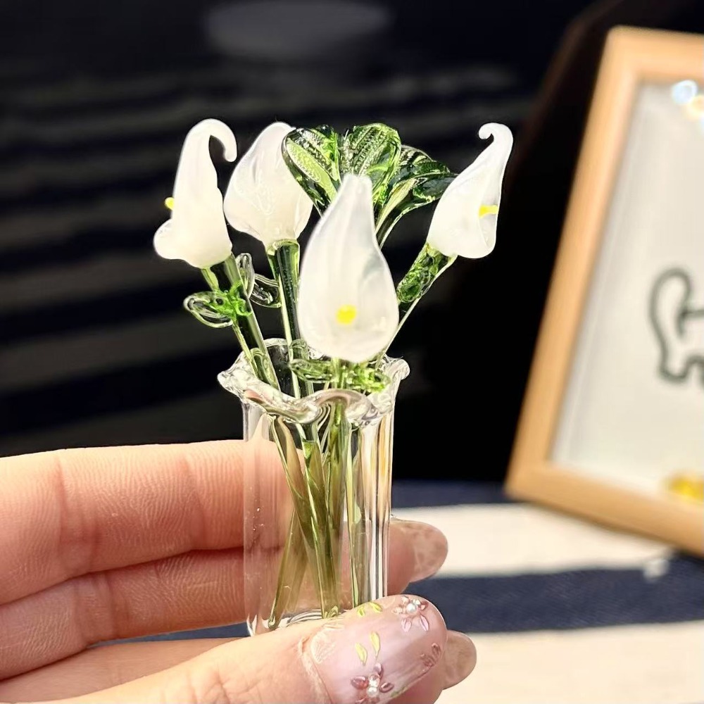 1 PC Handmade Glass Floral Bou - Desk Setup Computer บทวิจารณ์และราคา