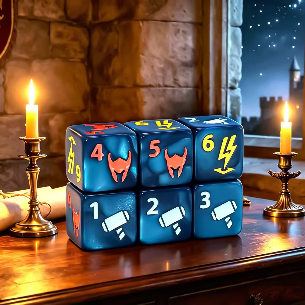 6 Blue-Green Hero Dice Set-6-S - Desk Setup Game บทวิจารณ์และราคา