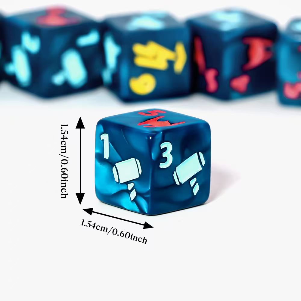 6 Blue-Green Hero Dice Set-6-S - Desk Setup Game บทวิจารณ์และราคา