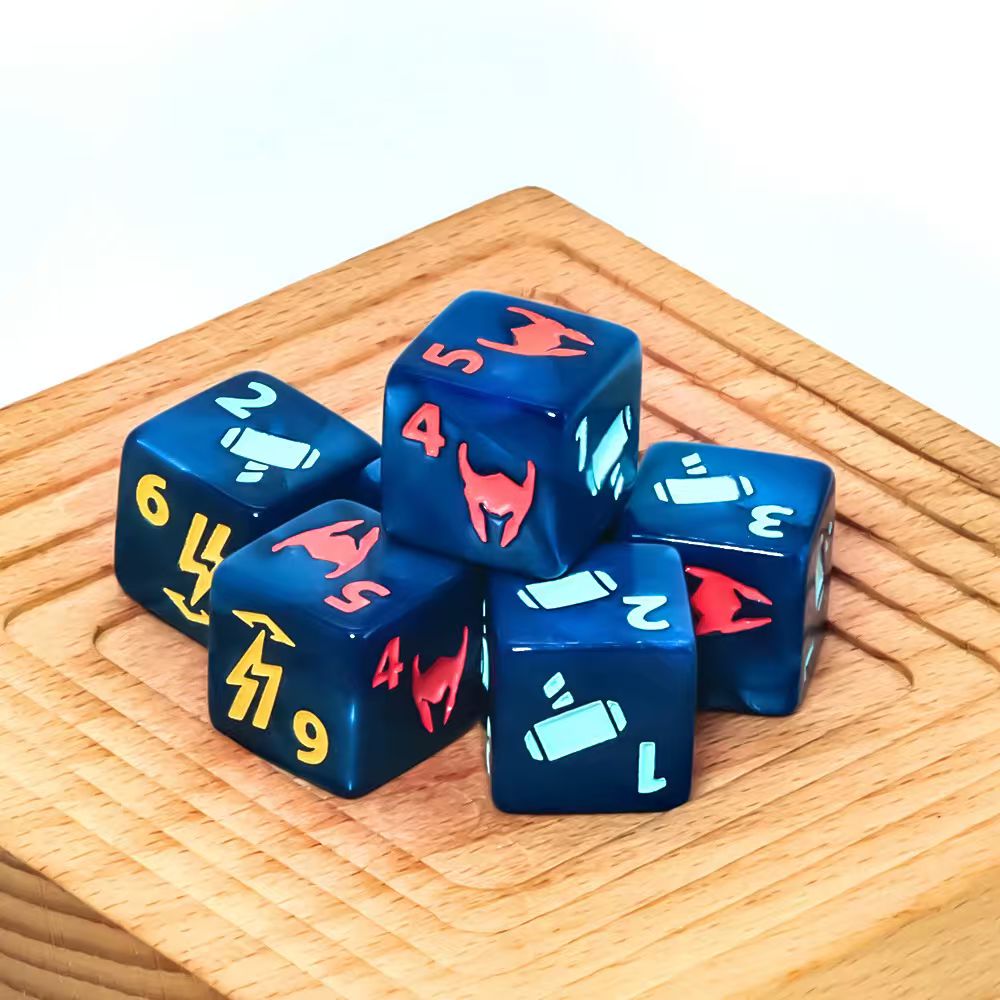 6 Blue-Green Hero Dice Set-6-S - Desk Setup Game บทวิจารณ์และราคา