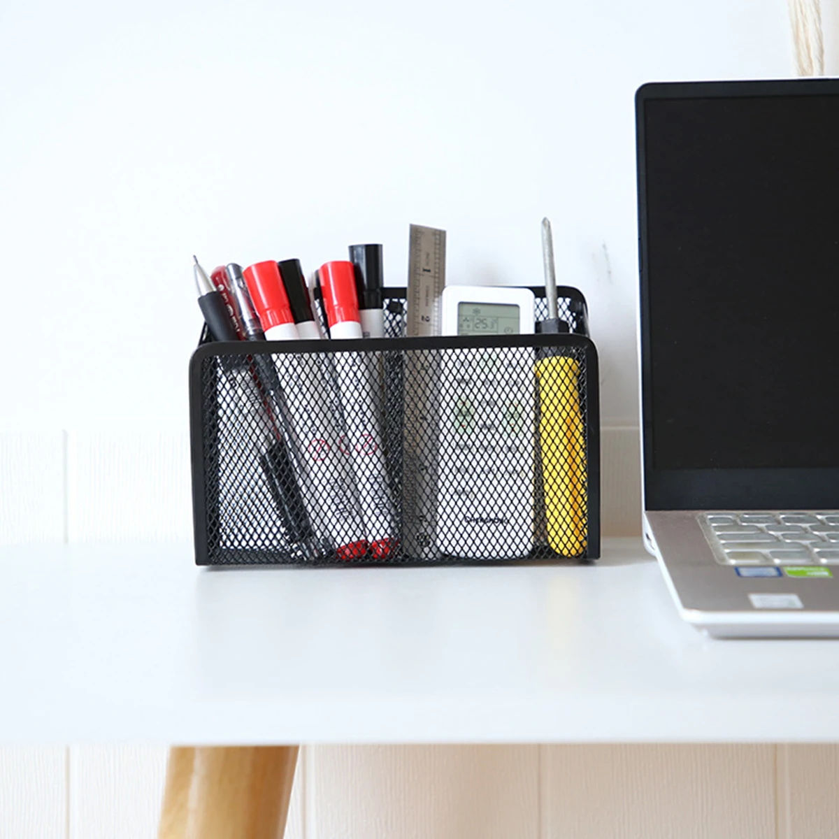 Metal Mesh Pen Cup Sturdy Magn - Pen Cup Magnetic บทวิจารณ์และราคา