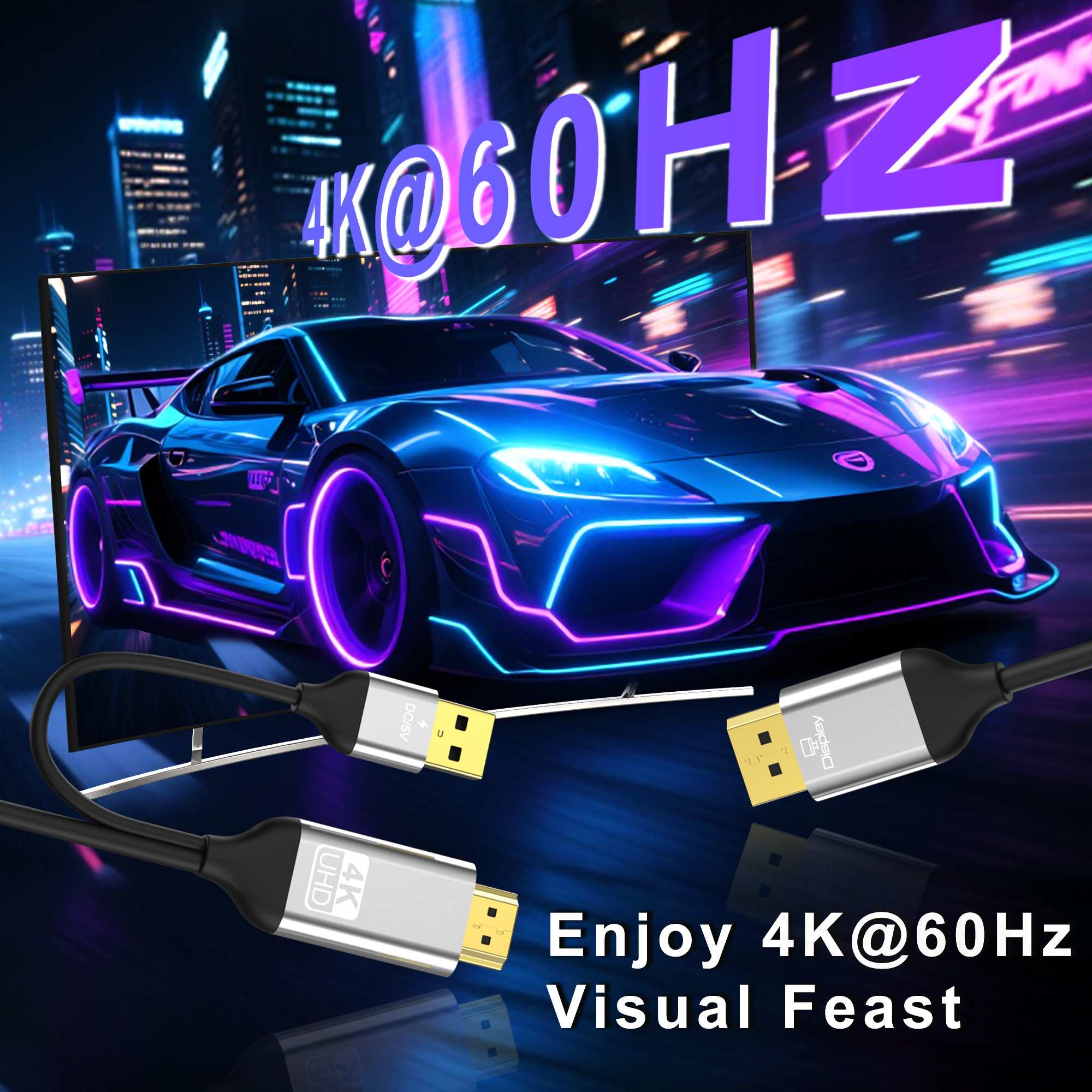 HDMI To DisplayPort Cable HDMI - Desk Setup Ps5 บทวิจารณ์และราคา