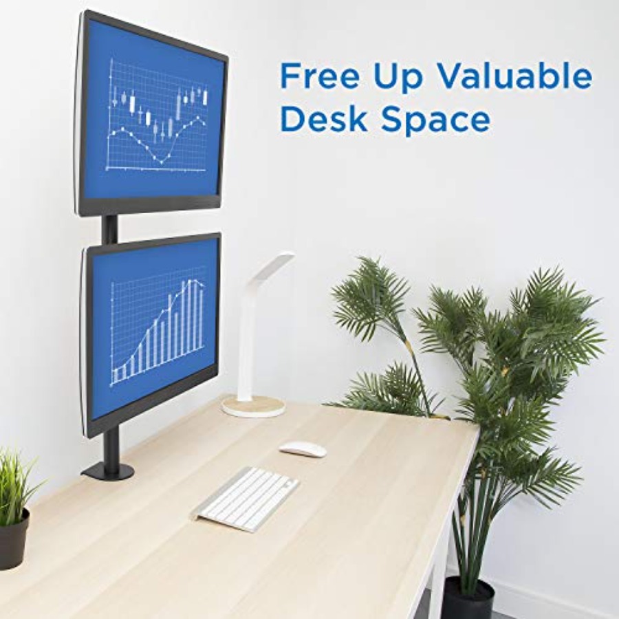 Vertical Dual Monitor Mount fo - Desk Setup Vertical Monitor บทวิจารณ์และราคา
