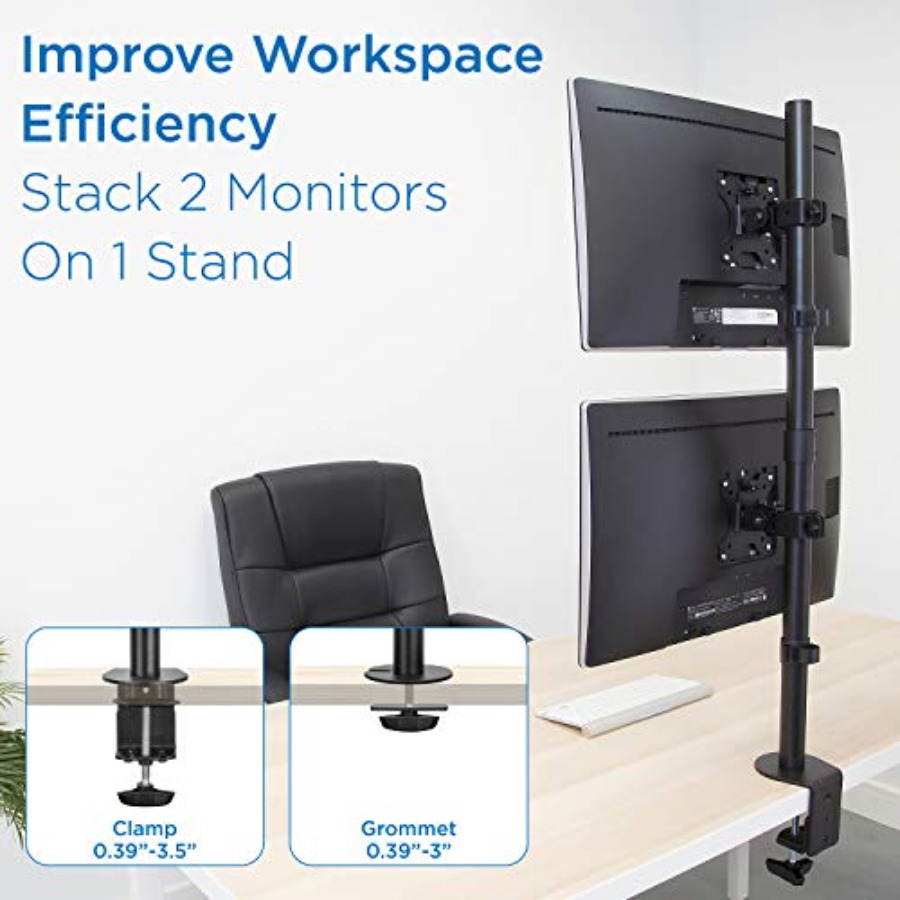 Vertical Dual Monitor Mount fo - Desk Setup Vertical Monitor บทวิจารณ์และราคา