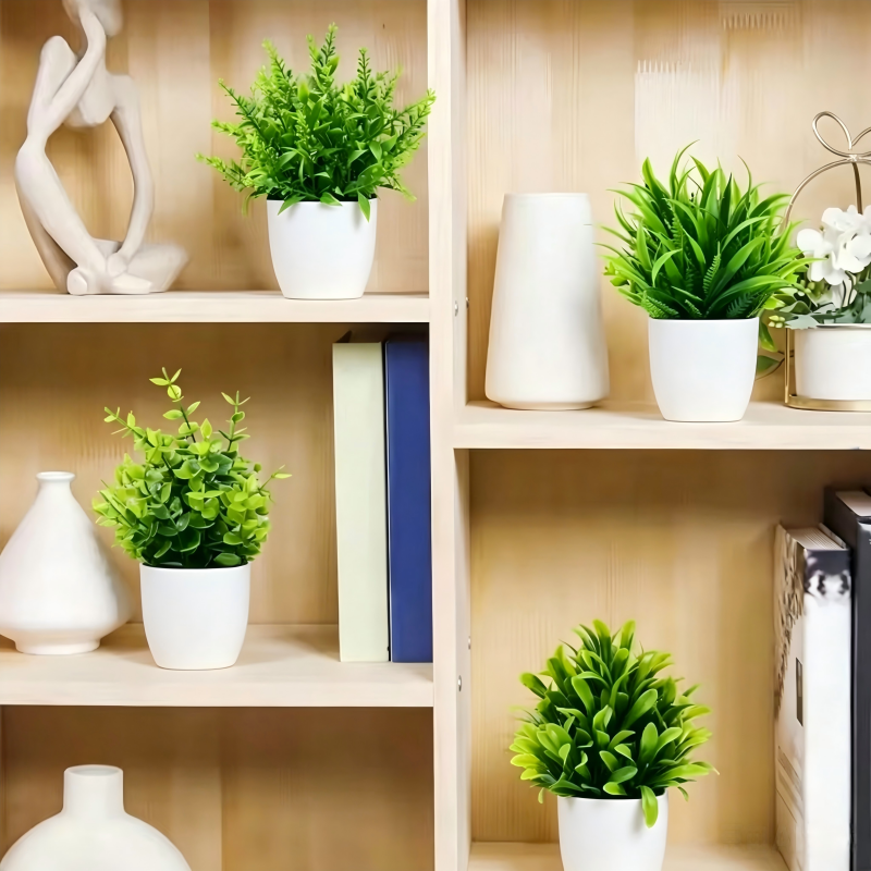 Mini Artificial Potted Plants  - Desk Setup Shelves บทวิจารณ์และราคา