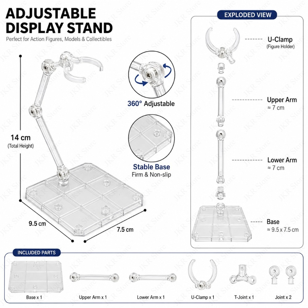 Transparent Acrylic Figure Dis - Desk Setup Shelves บทวิจารณ์และราคา