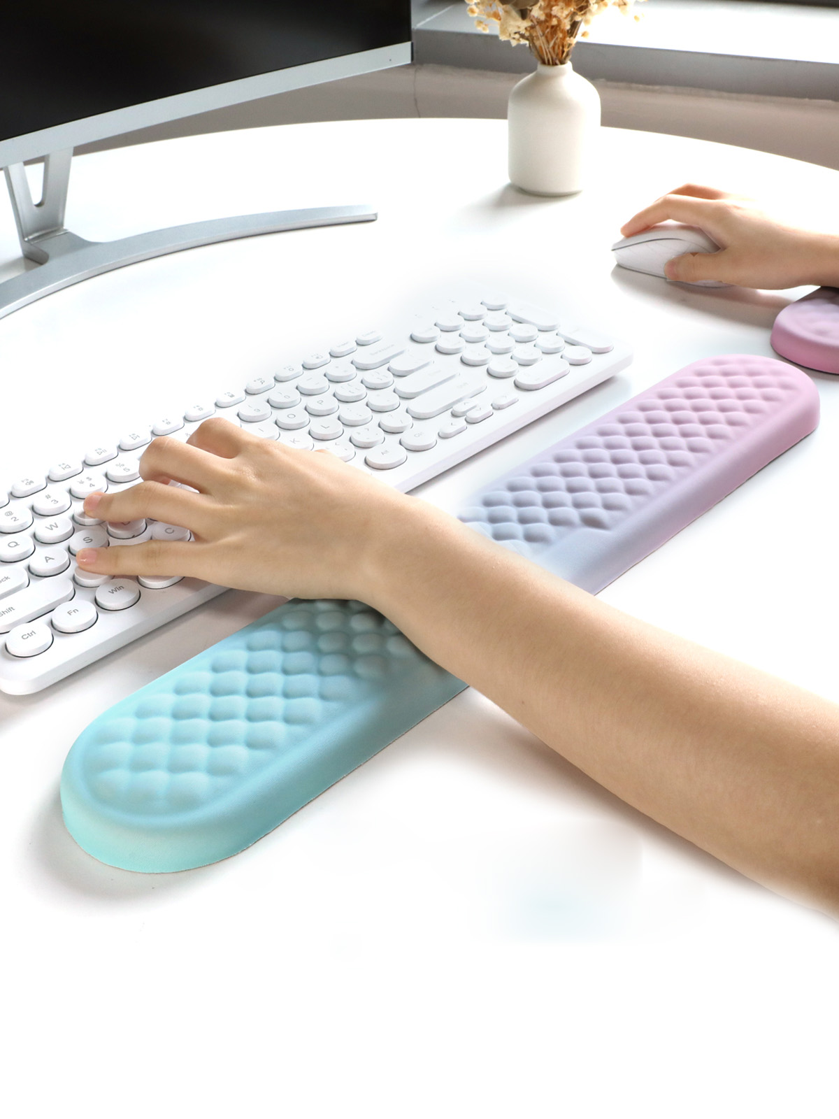 Keyboard Wrist Rest Pad Set So - Desk Setup Gadgets บทวิจารณ์และราคา