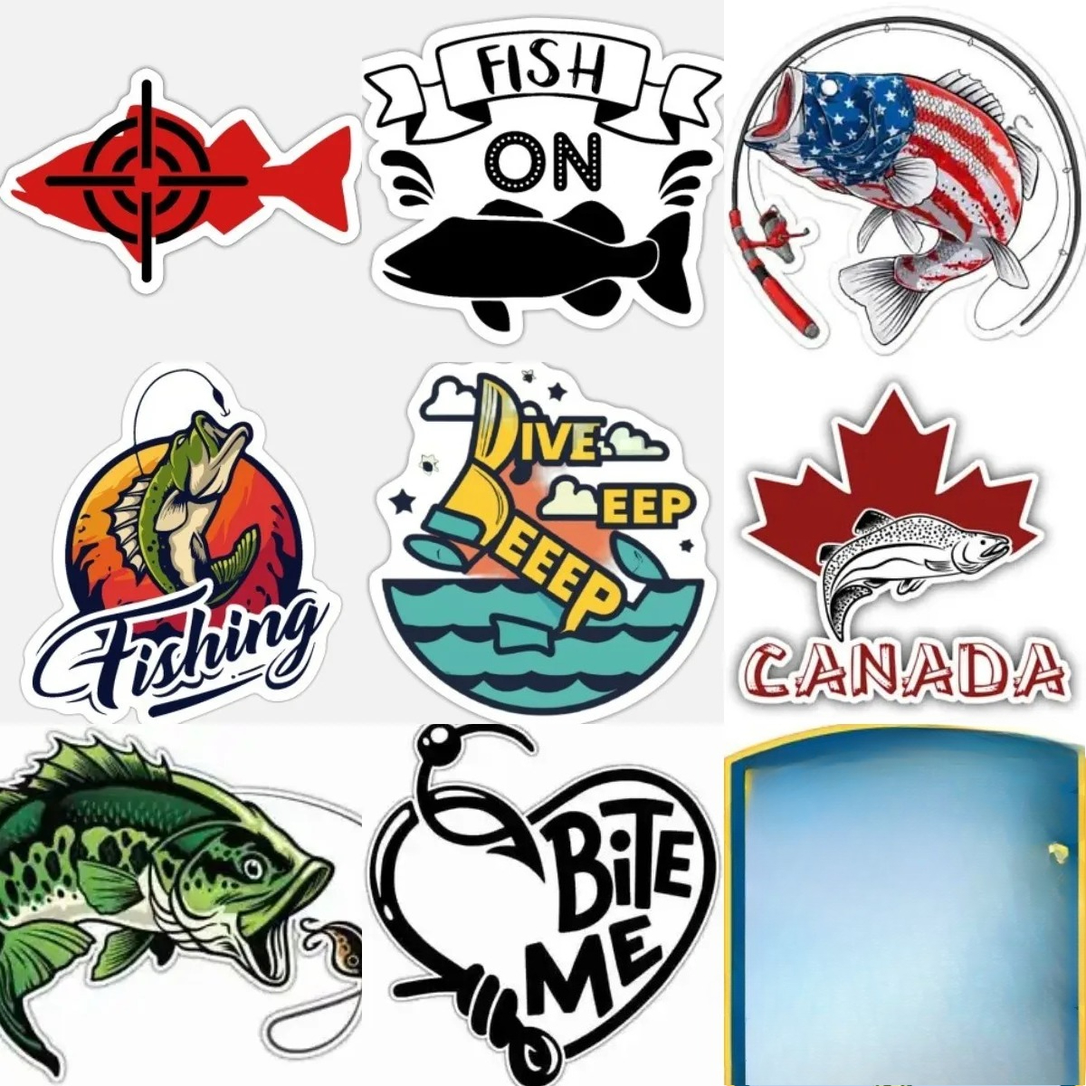 Perch Fishing Stickers Window  - Desk Setup For Laptop บทวิจารณ์และราคา