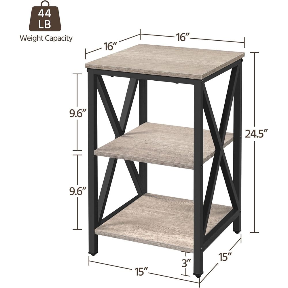 2-Piece Industrial Style 3-Tie - Desk Setup Shelves บทวิจารณ์และราคา