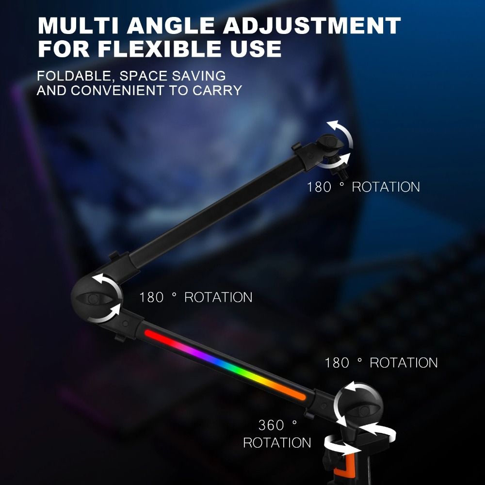 Microphone Boom Arm Mic Stand  - Desk Setup Game บทวิจารณ์และราคา
