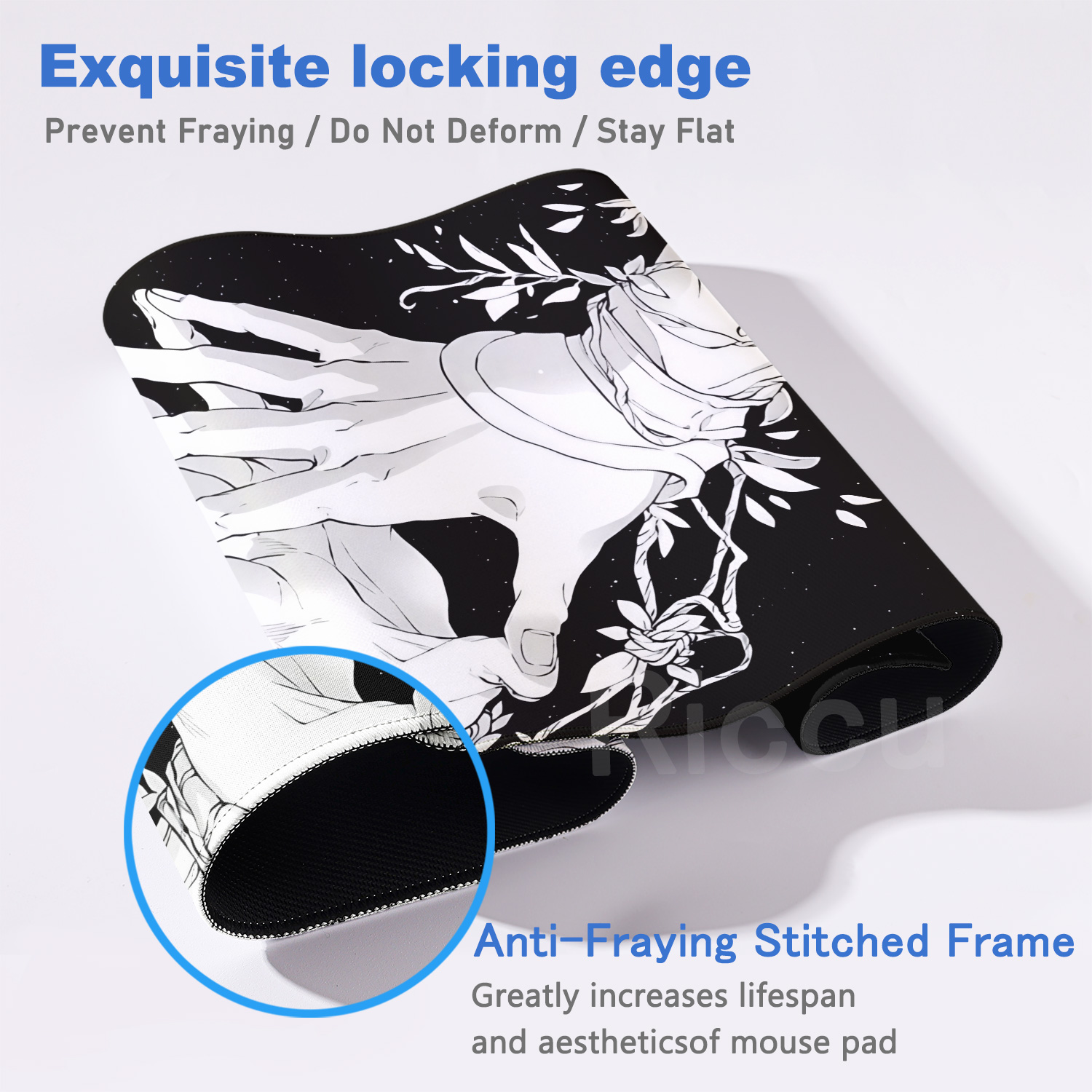 HD Large Black White XXL Gothi - Desk Setup Gadgets บทวิจารณ์และราคา