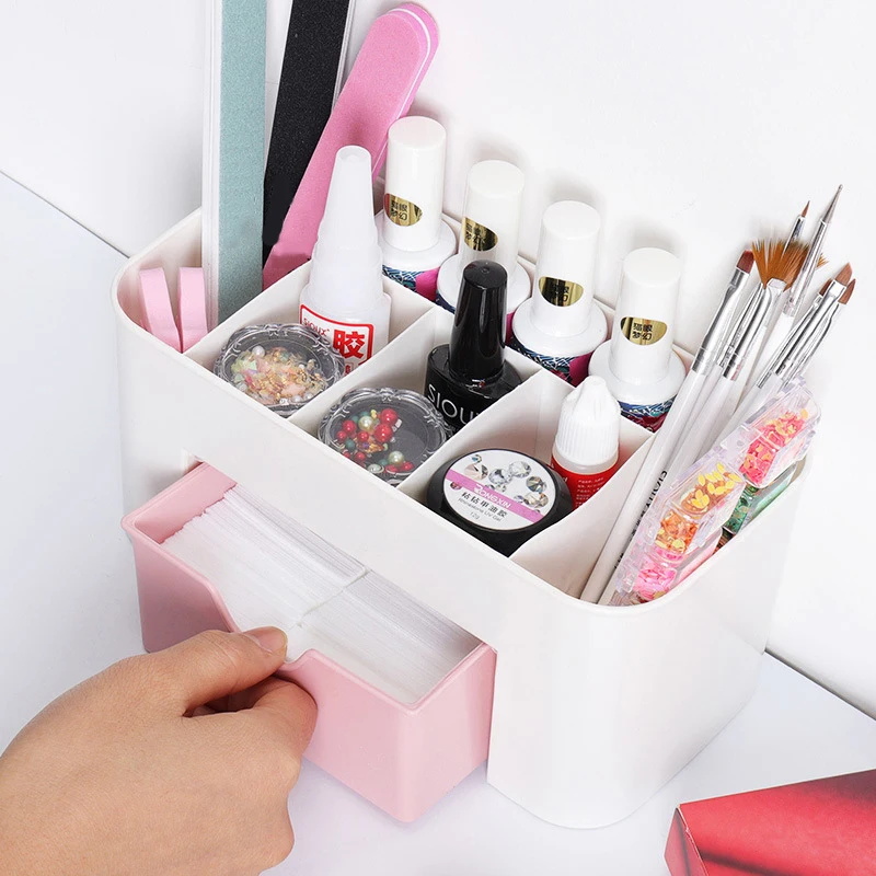 Nail Art Organizer Desktop Dra - Desk Setup Shelves บทวิจารณ์และราคา