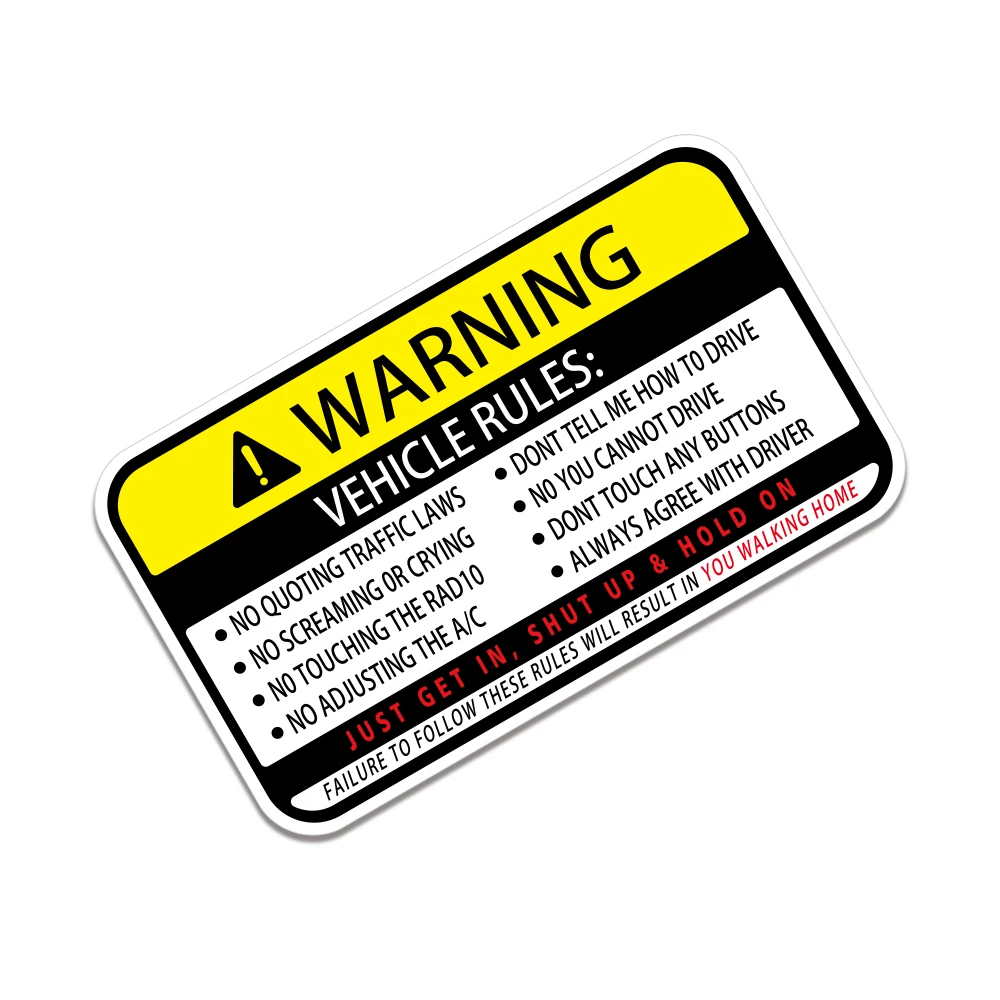 13x7.7cm Warning Words Car Sti - Desk Setup For Laptop บทวิจารณ์และราคา