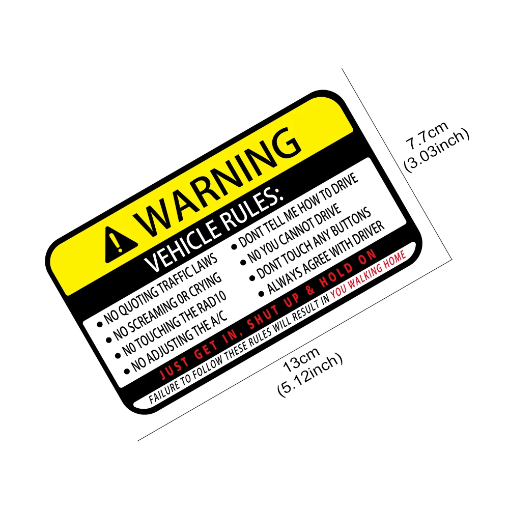 13x7.7cm Warning Words Car Sti - Desk Setup For Laptop บทวิจารณ์และราคา
