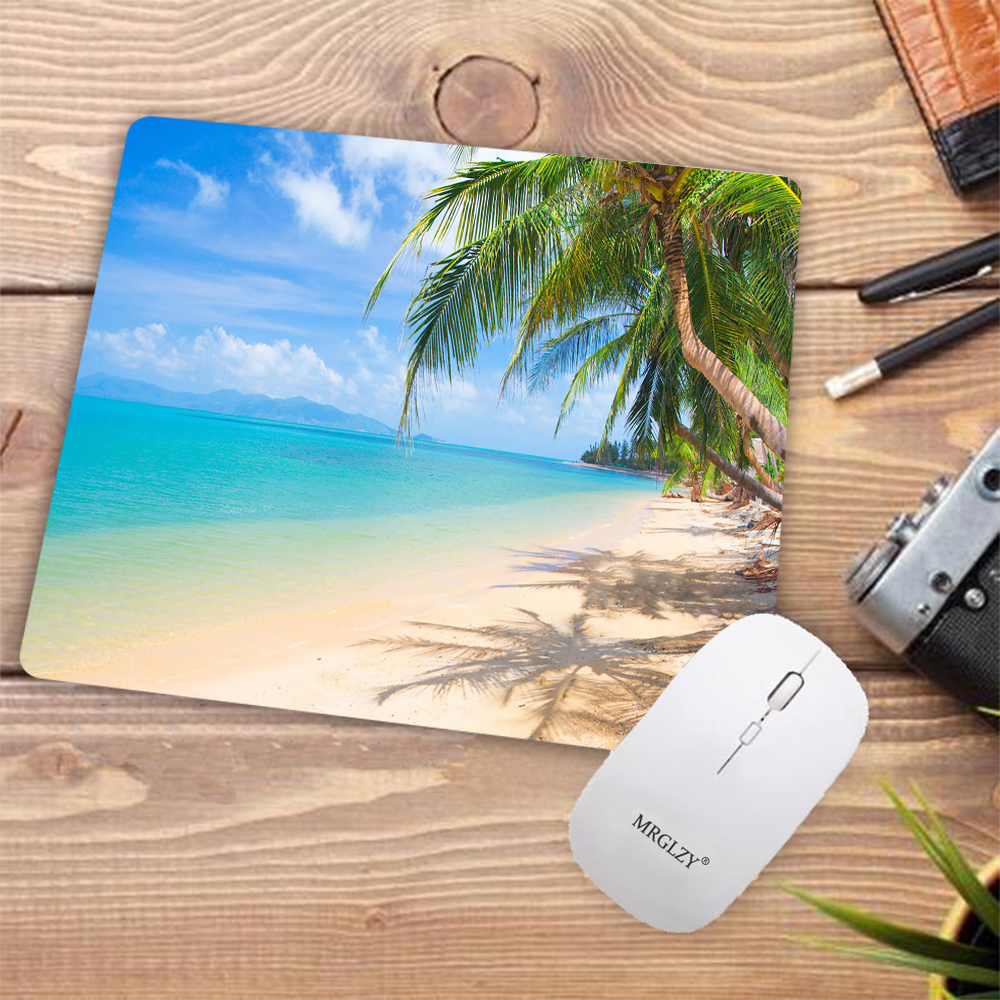 Desk Pad Tropical Palm Beach R - Desk Setup Gadgets บทวิจารณ์และราคา