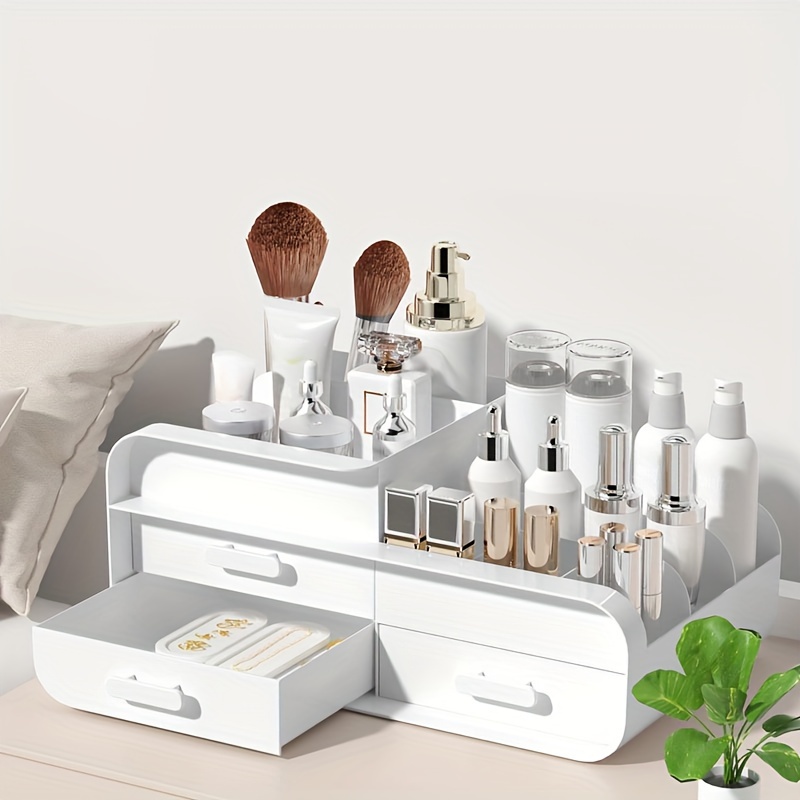 Makeup Storage Box Drawer Dorm - Desk Setup Shelves บทวิจารณ์และราคา