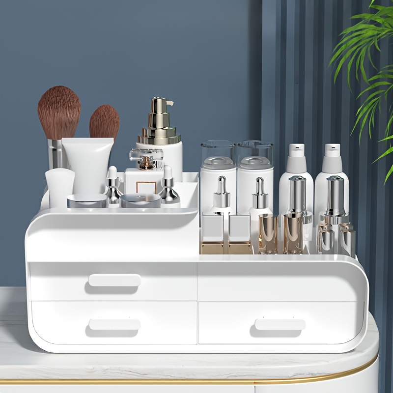 Makeup Storage Box Drawer Dorm - Desk Setup Shelves บทวิจารณ์และราคา