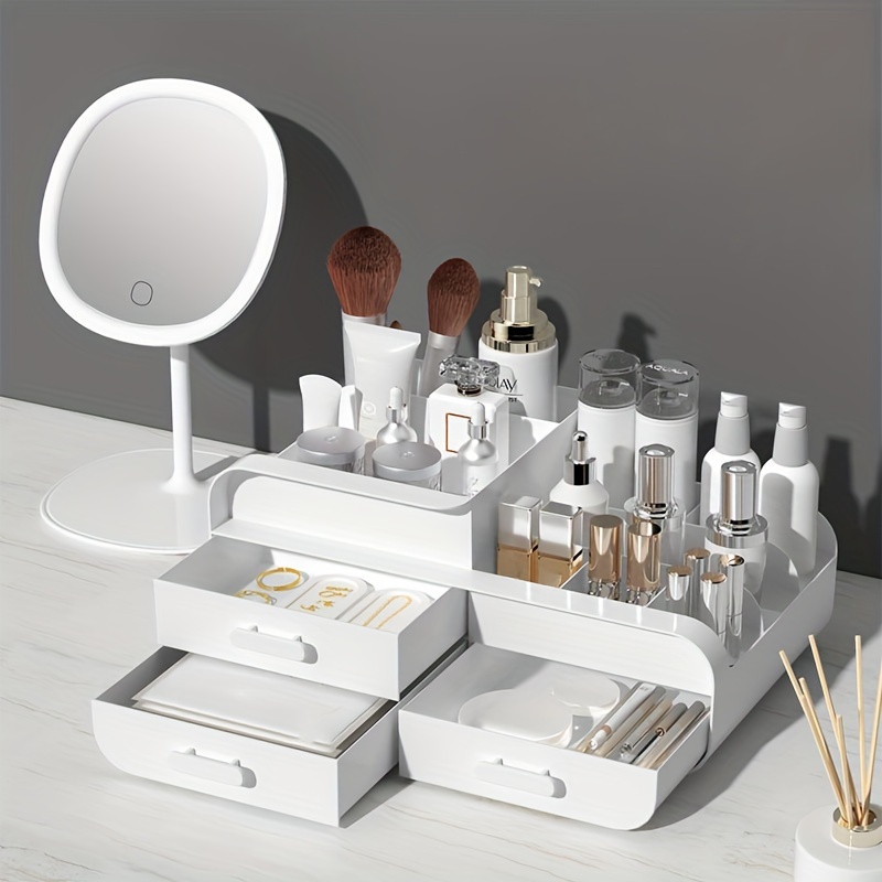 Makeup Storage Box Drawer Dorm - Desk Setup Shelves บทวิจารณ์และราคา