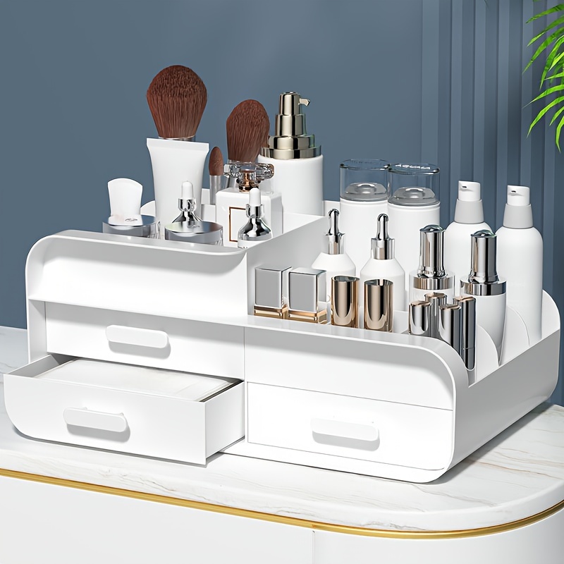 Makeup Storage Box Drawer Dorm - Desk Setup Shelves บทวิจารณ์และราคา