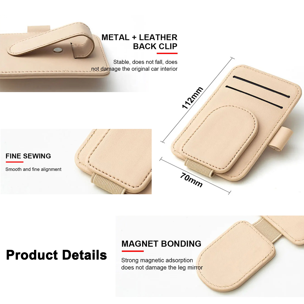 Multifunctional Pu Leather Car - Pen Cup Magnetic บทวิจารณ์และราคา