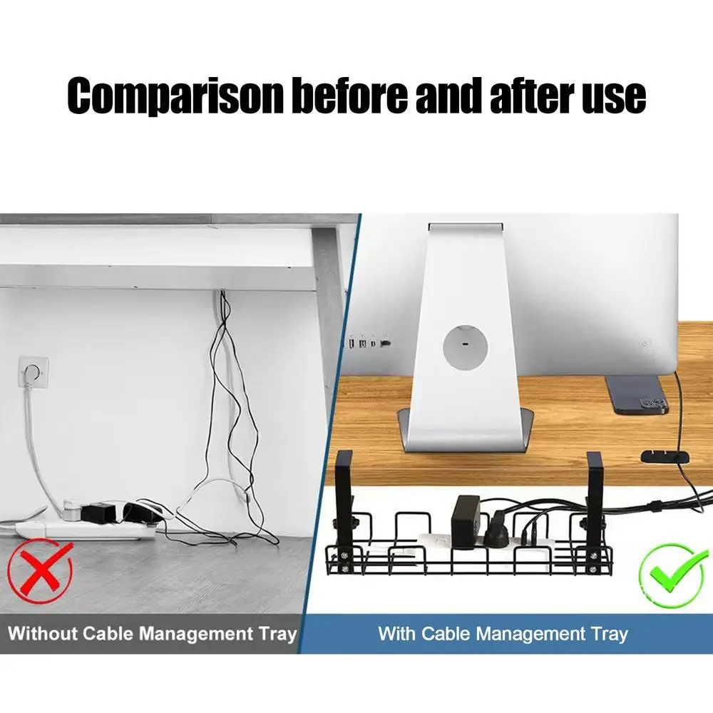 Cable Management Box Under Des - Desk Setup Shelves บทวิจารณ์และราคา