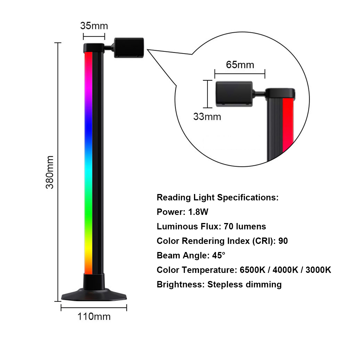 Smart Light Bar LED RGB Music  - Desk Setup Background บทวิจารณ์และราคา