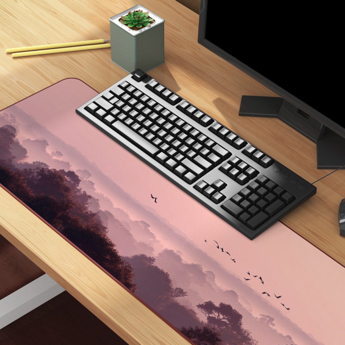 Dreamy Pink & Purple Sky XL mo - Your Desk Setup บทวิจารณ์และราคา